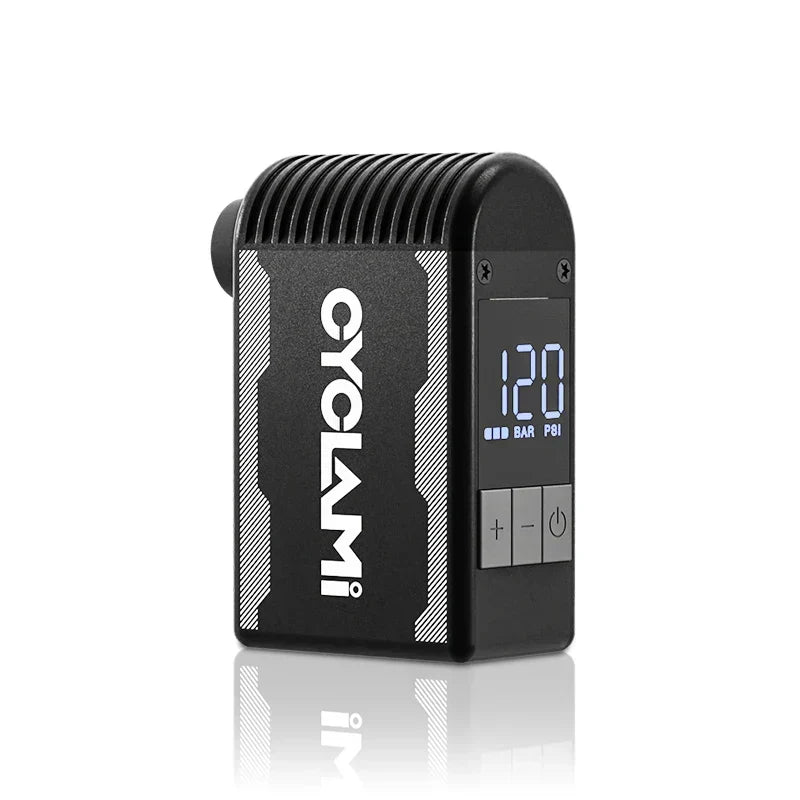 Bike Pump 120 PSI Cordless Air Inflator with Presta Schrader Black