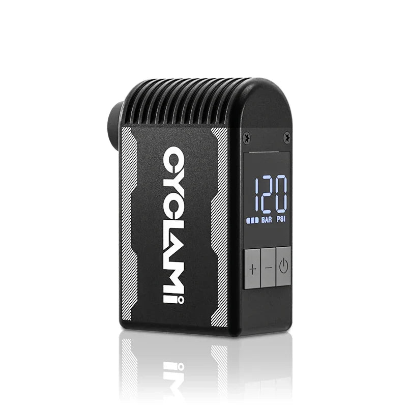 Bike Pump 120 PSI Cordless Air Inflator with Presta Schrader Black-0