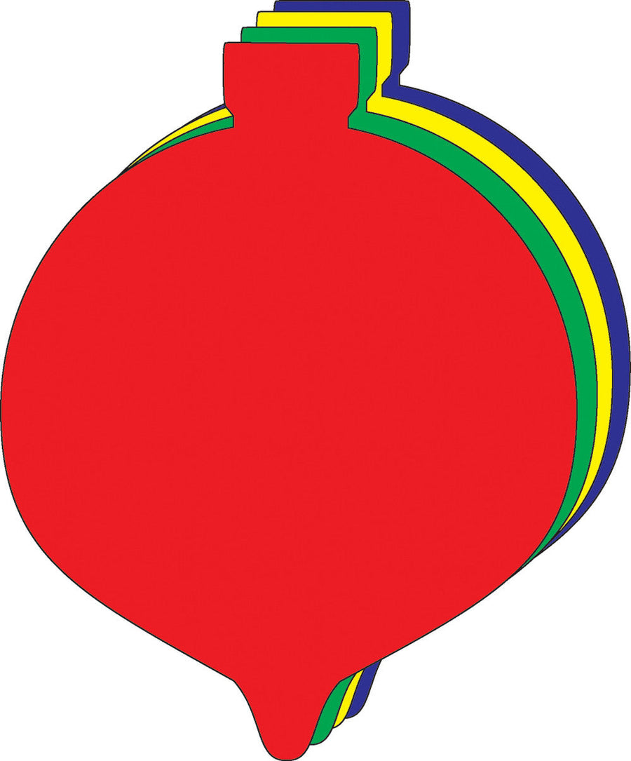 SHAPES ETC.  124 Pcs Ornament Large Assorted Color Cut-Outs - 5.5in