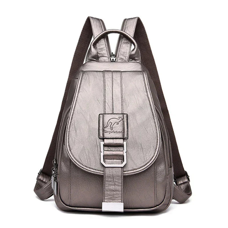 Travel Backpack Women Shoulder School Bag (Bronze)-0