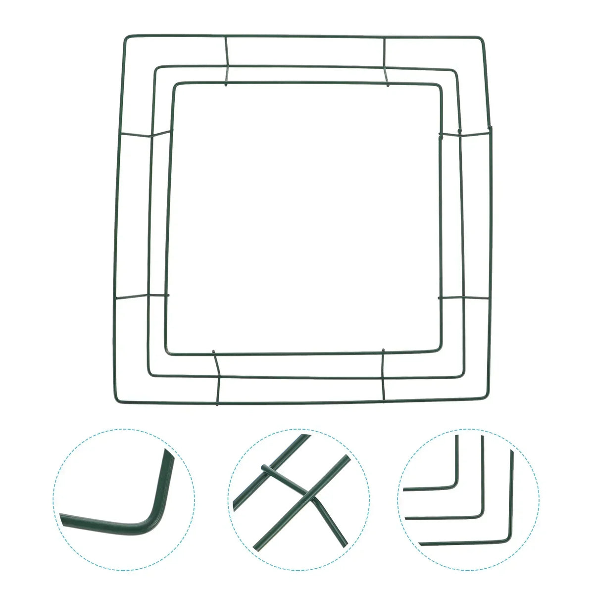 Square Macrame Ring Wire Wreath Forms-0