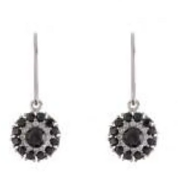 Noir drop sterling silver statement earrings-0