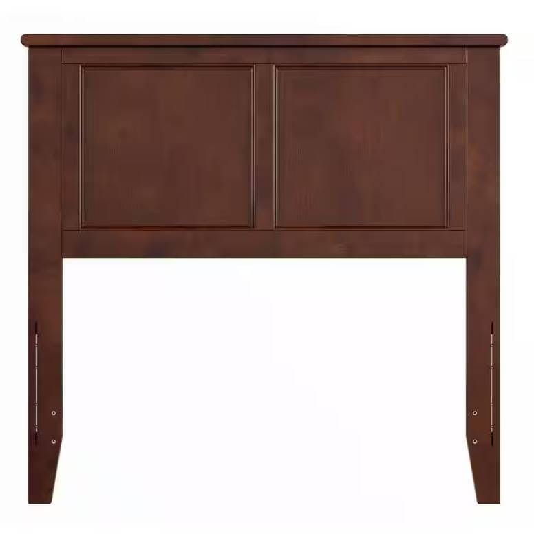 Twin size Traditional Style Headboard in Walnut Wood Finish-0