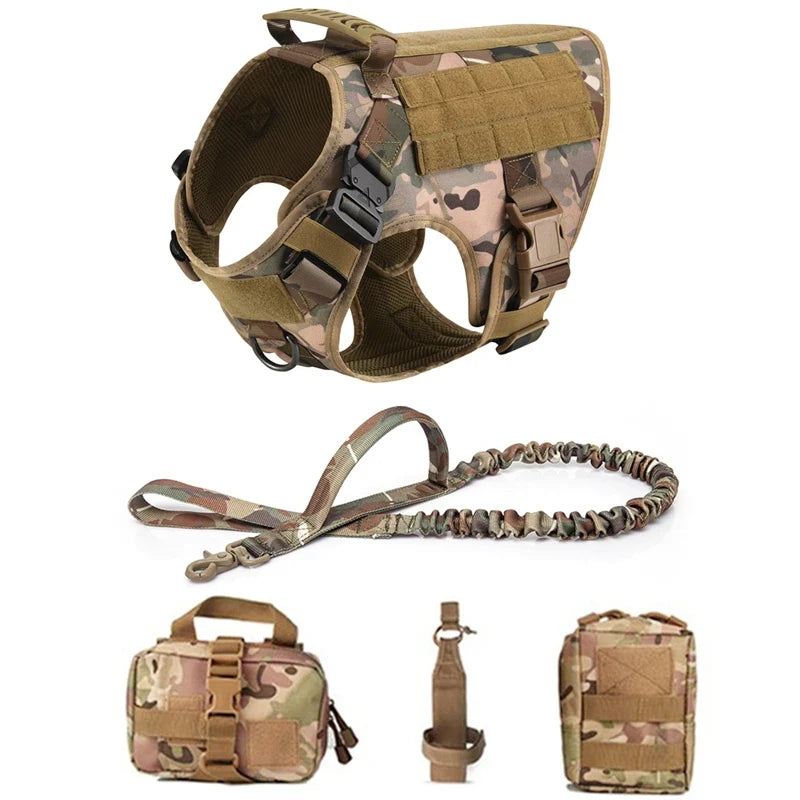 Tactical Military Dog Harness and Leash Set-5