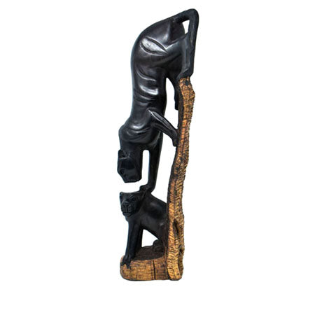 Tree Climbing Lions Sculpture 02-0