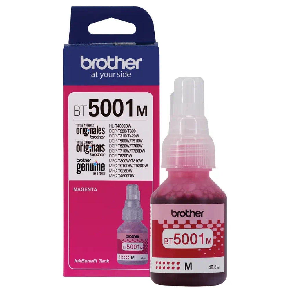 Original Brother BT5001 High Yield Magenta ink bottle-0