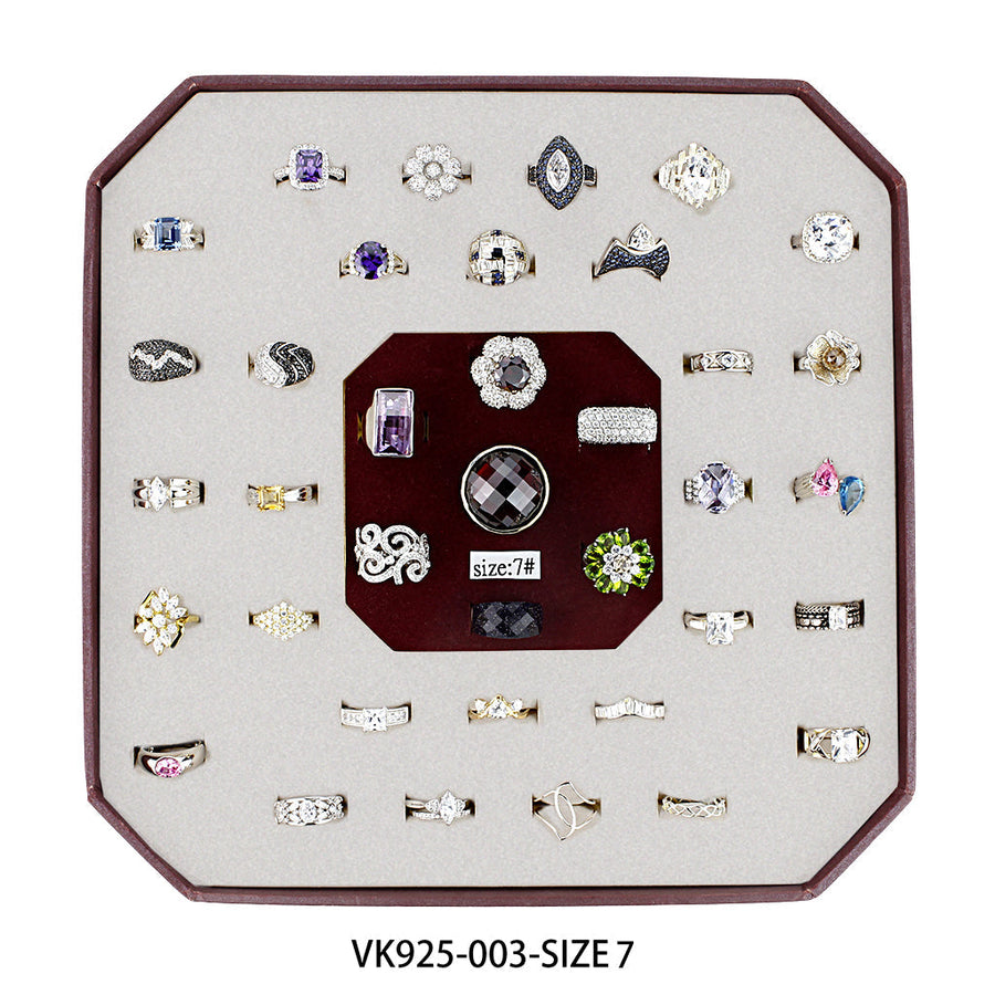 VK925-005-SIZE7 - Assorted 925 Sterling Silver Ring with Assorted  in Assorted