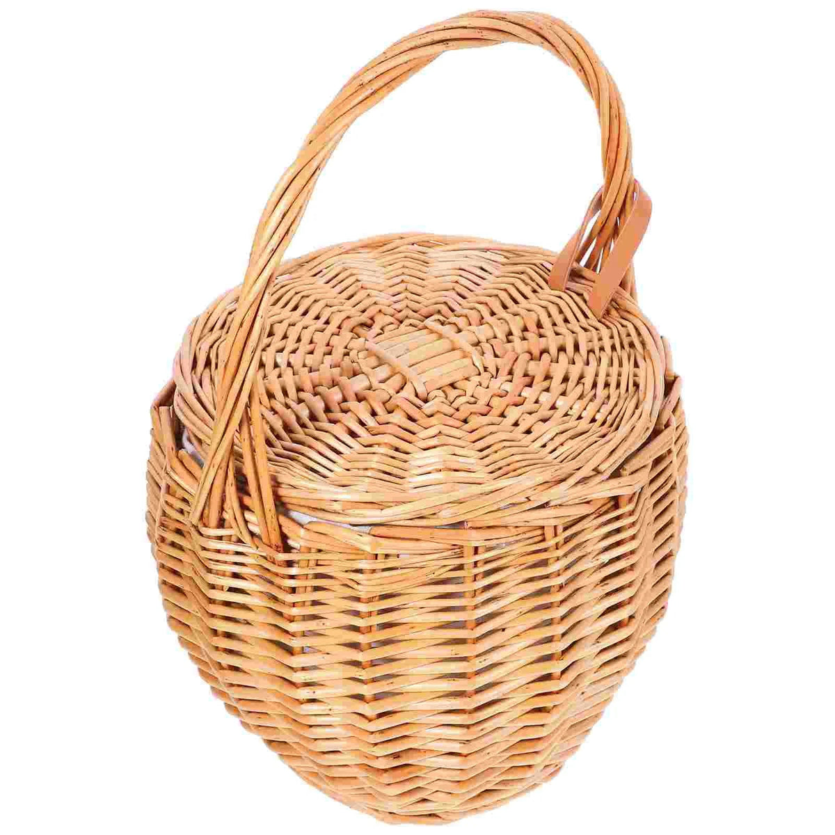 Wicker Picnic Basket Decorative Flower Hamper-0