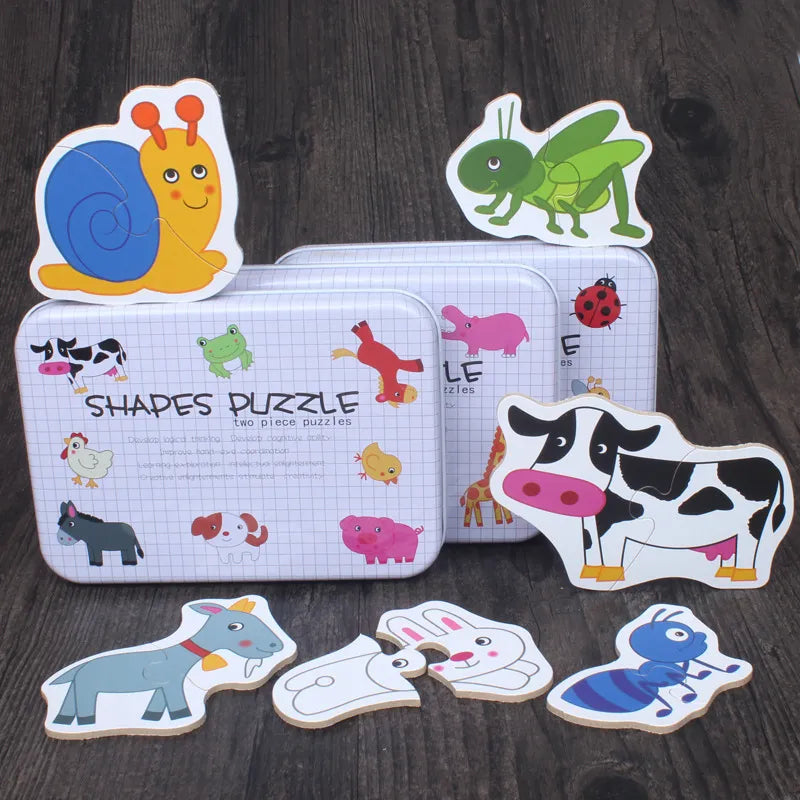 Wooden Animal Jigsaw Puzzle Set