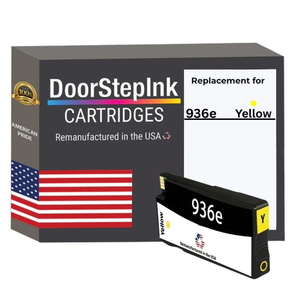 DoorStepInk Brand for HP 936e High Yield Yellow Remanufactured in USA Ink Cartridge, 4S6V5LN-0