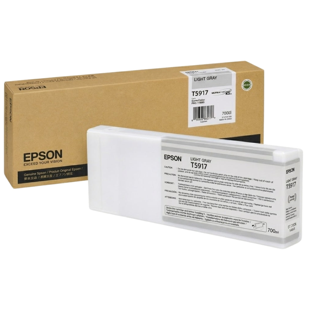 Genuine Epson T5917 Light Gray UltraChrome K3 Ink Cartridge, T591700-0