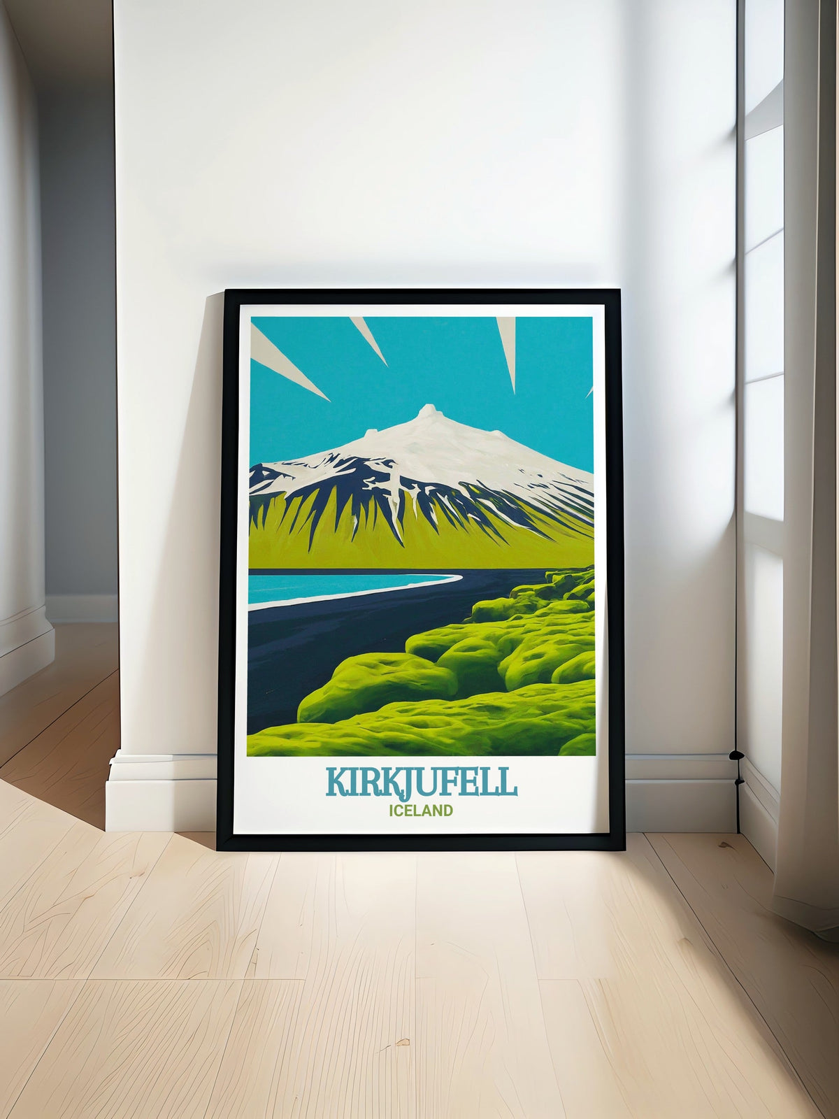 Kirkjufell Poster Print - Snæfellsjökull Travel Print - Iceland Canvas Art - Iceland Travel Poster-0