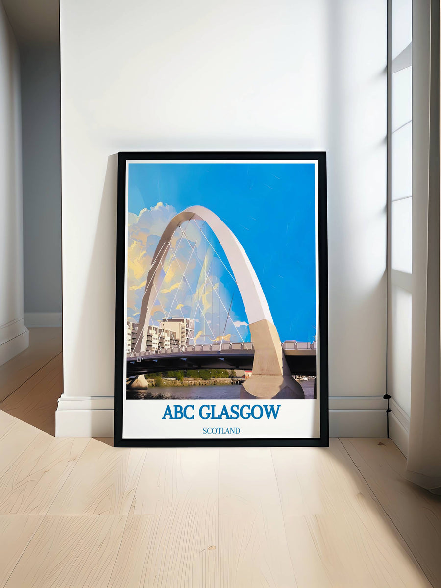 Abc Glasgow Colorful Unique Art The Clyde Arc Elegant Home Decor Scotland Stunning Living Room Decor