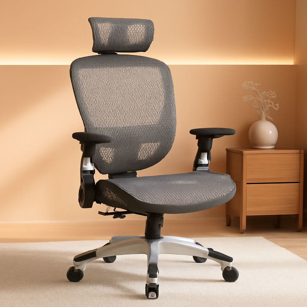 Hyken Ergonomic Mesh Swivel Task Chair Adjustable Black Office Chair-0