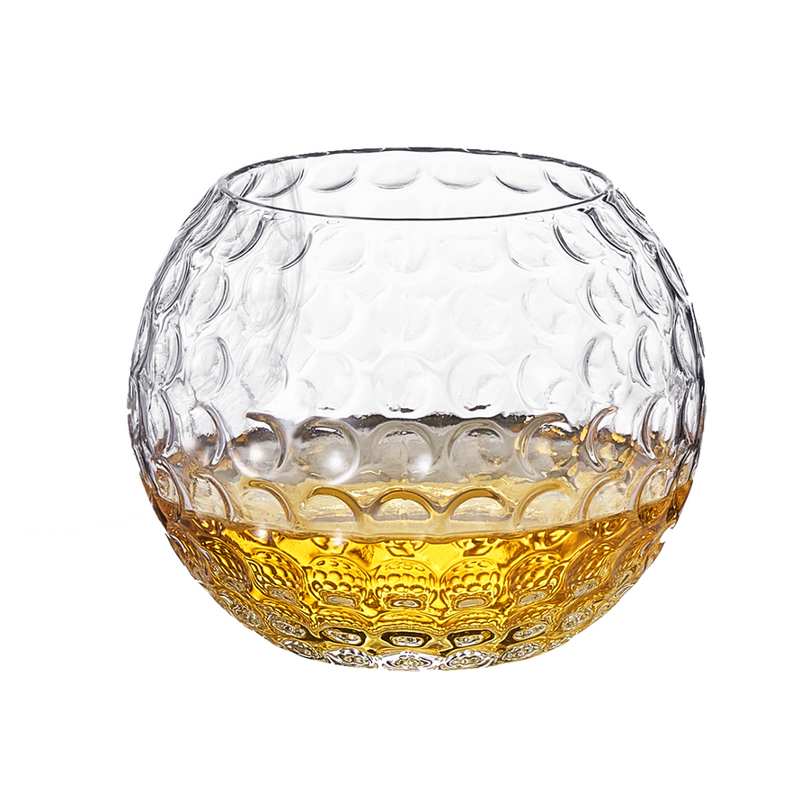 Golf Whiskey Glasses Set Of 2 15 Oz Golf Ball Shaped Old Fashioned Liquor Cocktail Glass Crystal Uni
