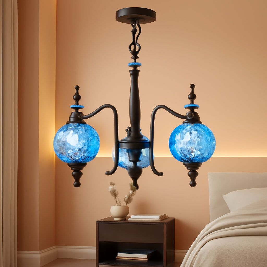 Cerulean Vintage Three Light Pendant Ceiling Fixture-0