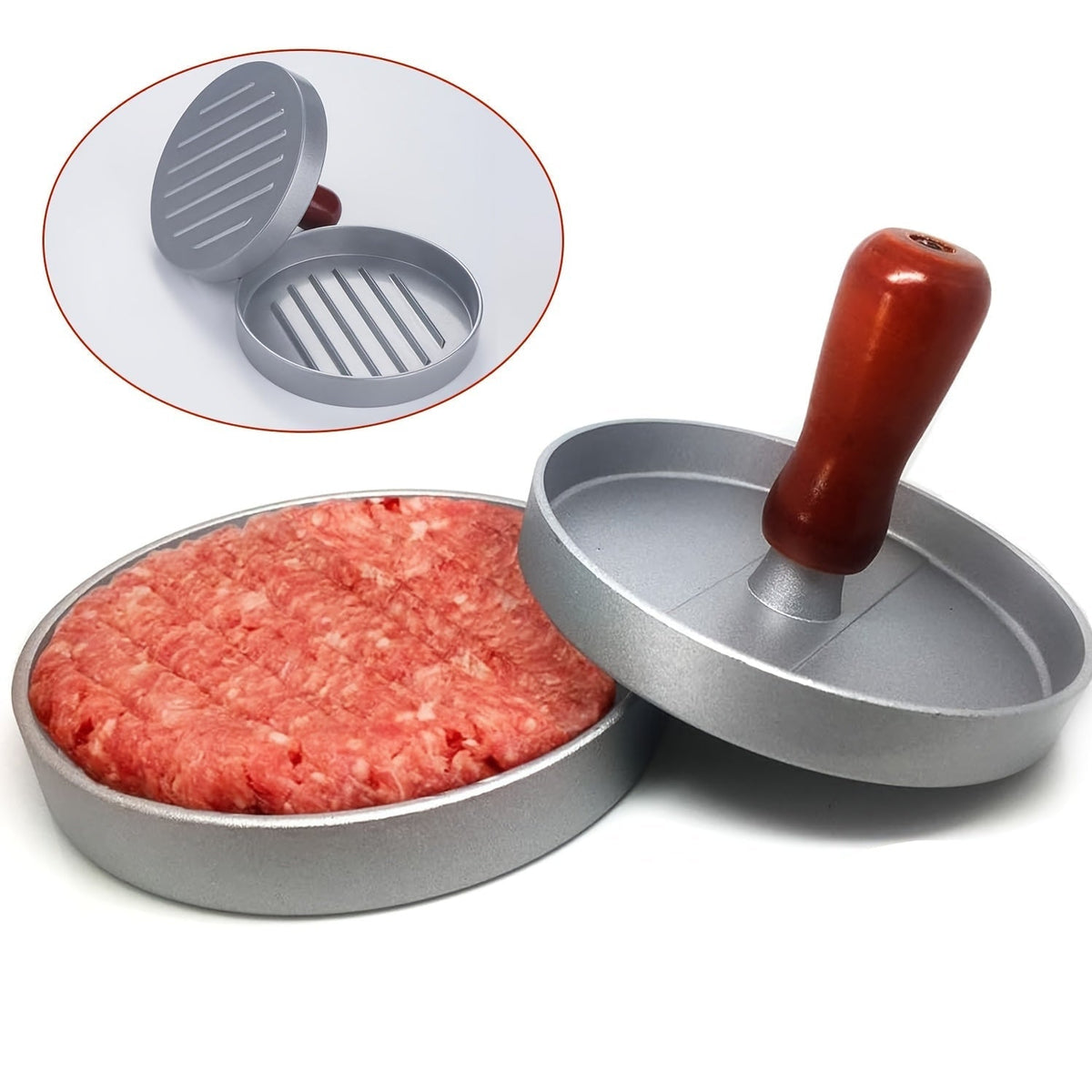 Metal Burger Press with Non-Stick Coating-0