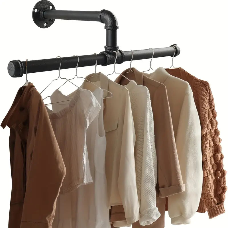 Metallic Chic: Wall-Mounted Garment Organizer-0