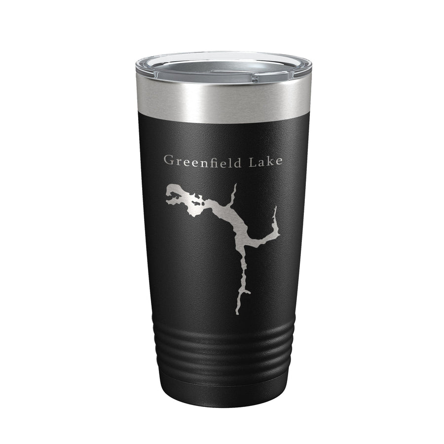Greenfield Lake Map Tumbler Travel Mug Insulated Laser Engraved Coffee Cup Wilmington North Carolina 20 oz