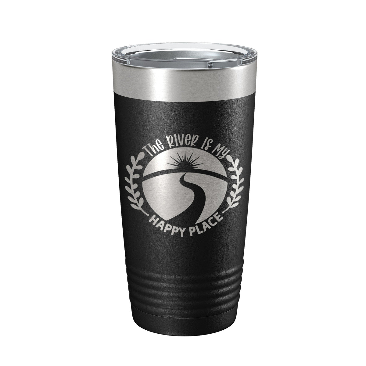 River Is My Happy Place Tumbler Travel Mug Insulated Laser Engraved Coffee Cup Birthday Float Trips Party Gift 20 oz-5