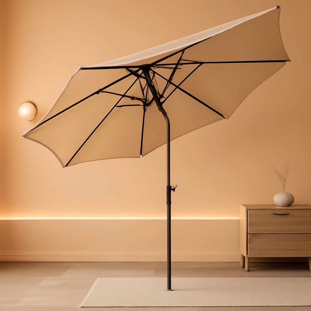 10 Foot Steel Adjustable Patio Tilting Umbrella-0