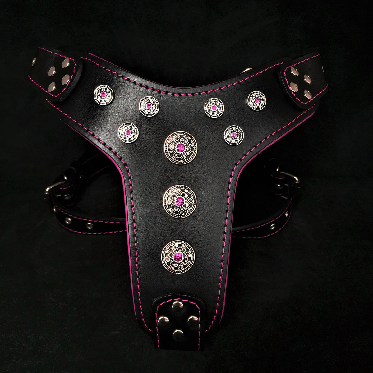 ''Bijou'' harness Black & Pink for big dog — 10807436935507