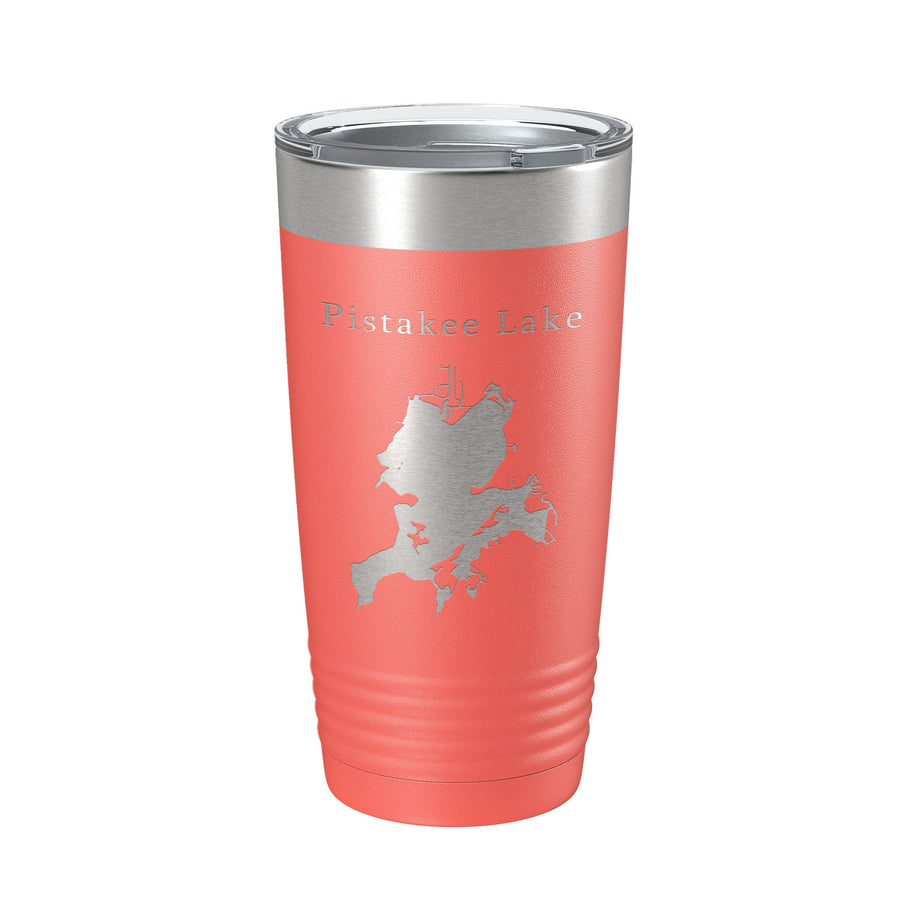 Pistakee Lake Map Tumbler Travel Mug Insulated Laser Engraved Coffee Cup Illinois 20 oz