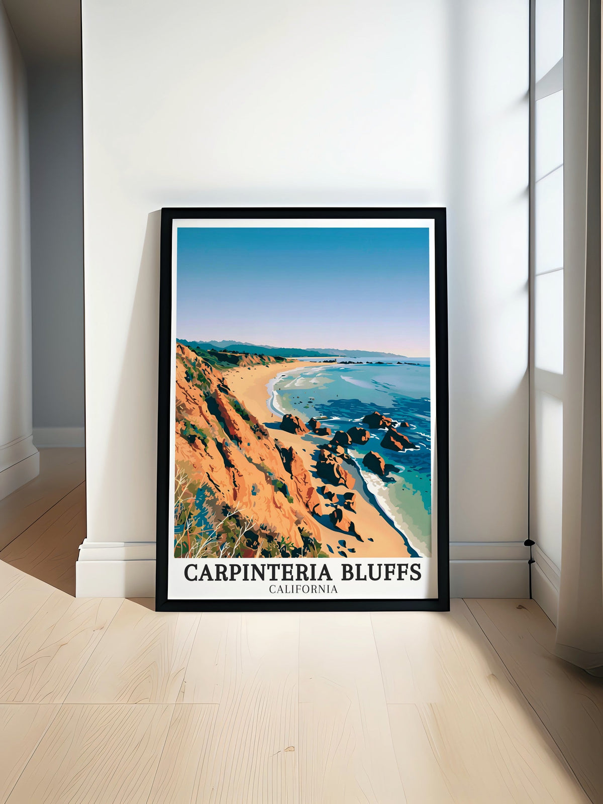Carpinteria Bluffs Travel Poster - Carpinteria Bluffs Nature Preserve Art - Carpinteria Art Print - Carpinteria Bluffs Poster Print - California Wall Decor-0