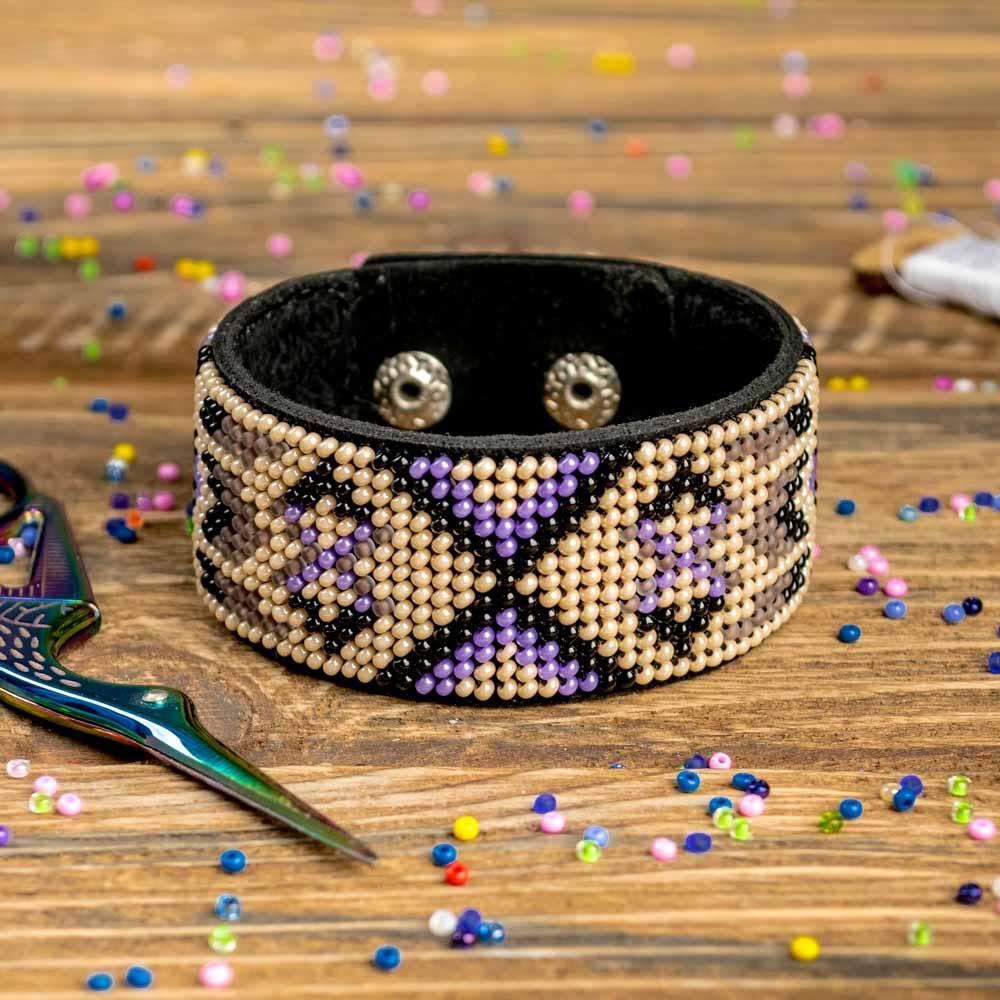 Bead embroidery kit on artificial leather FLBB-011-0
