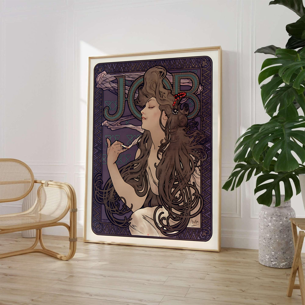 Alphonse Mucha JOB Cigarette Papers 1896 French Poster Print-0