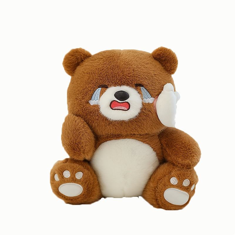 Happy Crying Bear Plush Toy for Valentines Gift