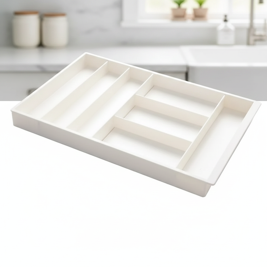 Silverware Drawer Organizer | Expandable Cutlery Tray & Adjustable Flatware Holder
