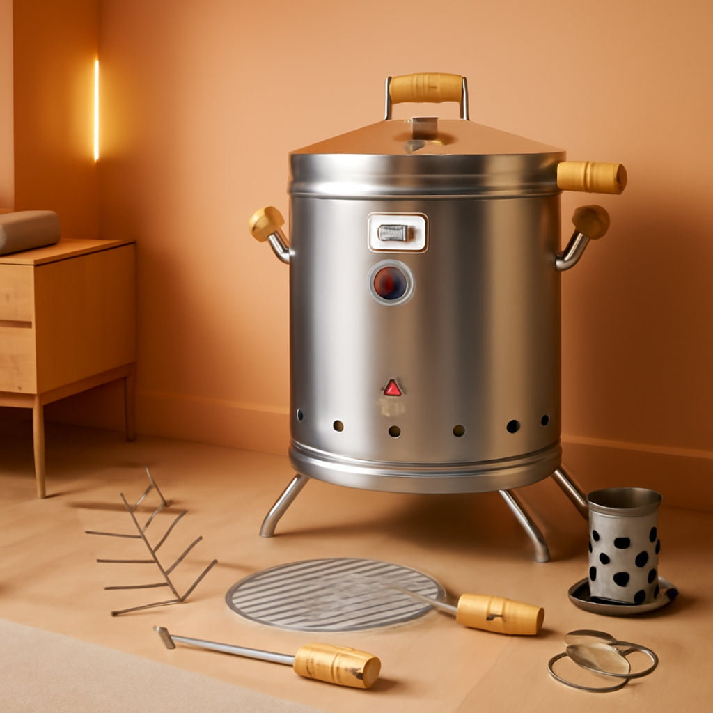 Sixteen Pound Dual Function Vertical Stainless Smoker-0