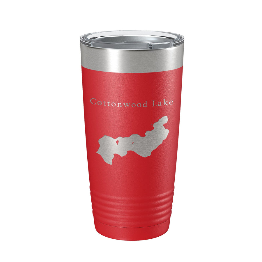 Cottonwood Lake Map Tumbler Travel Mug Insulated Laser Engraved Coffee Cup Alaska 20 oz
