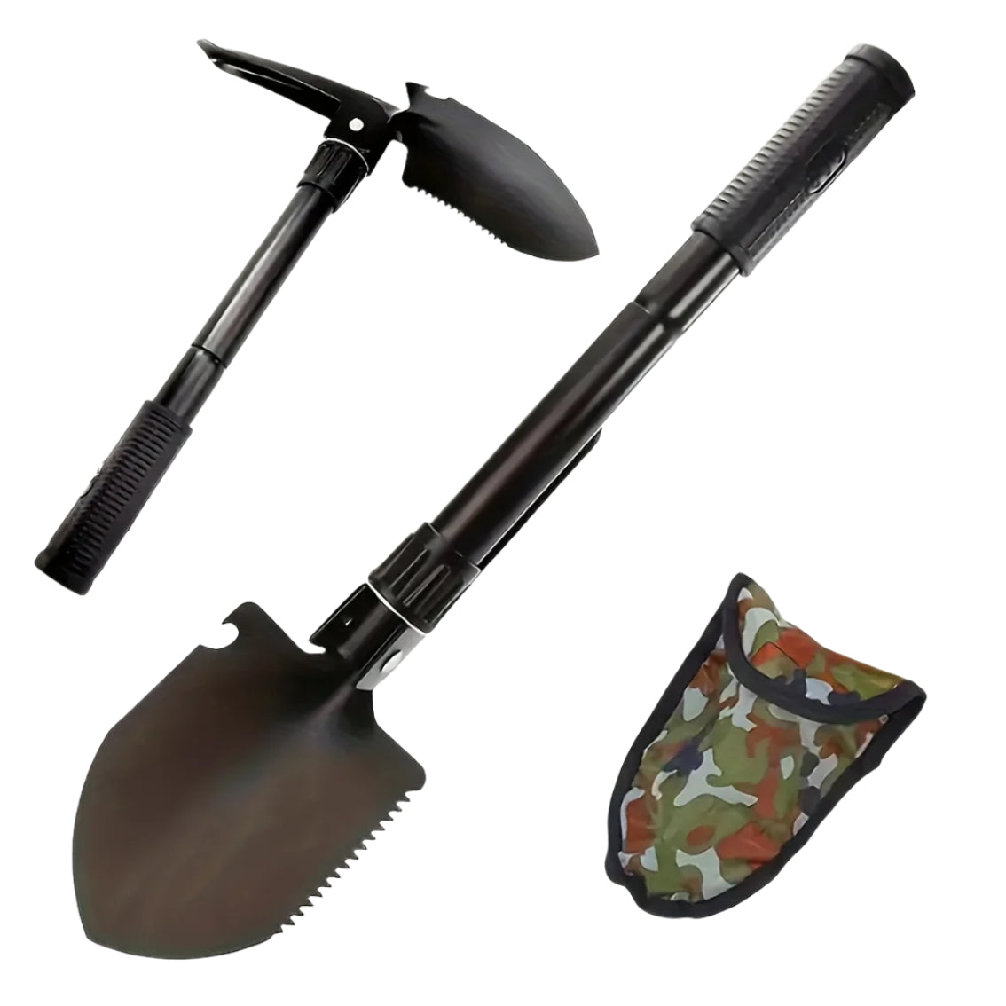 Lightweight Foldable Multi-Tool Steel Shovel for Outdoor — 10813543514451