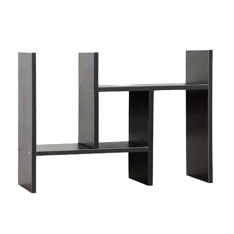 Adjustable Wood Bookshelf: Classic Desk Organizer & Storage Rack