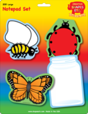 SHAPES ETC. Large Notepad Set - Insects-0