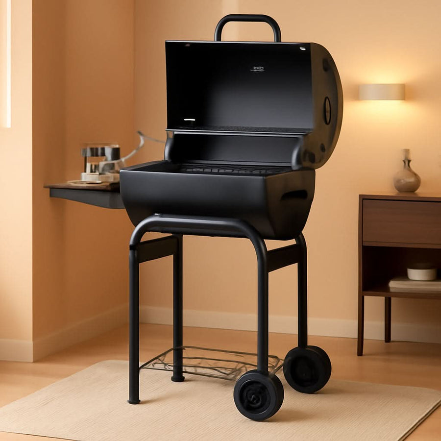 Extra Large Portable Charcoal Grill With Side Table