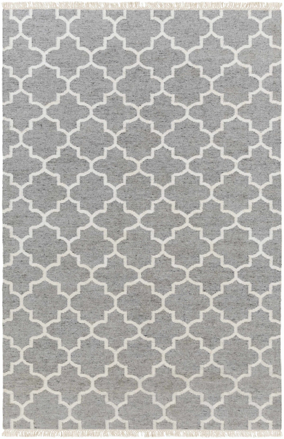 Cardin Charcoal Trellis Wool&Viscose Rug - Clearance-0