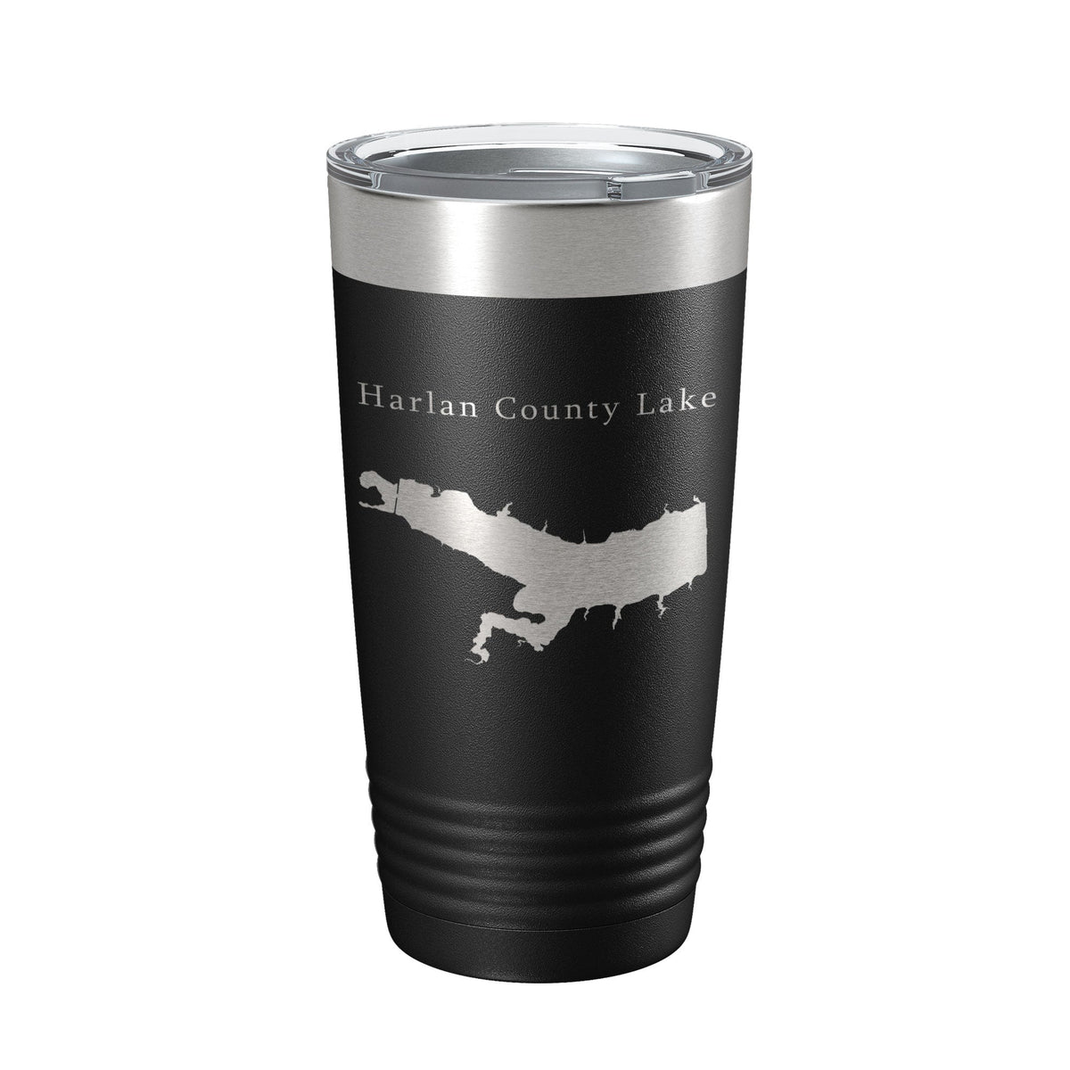 Harlan County Lake Map Tumbler Travel Mug Insulated Laser Engraved Coffee Cup Nebraska 20 oz-5