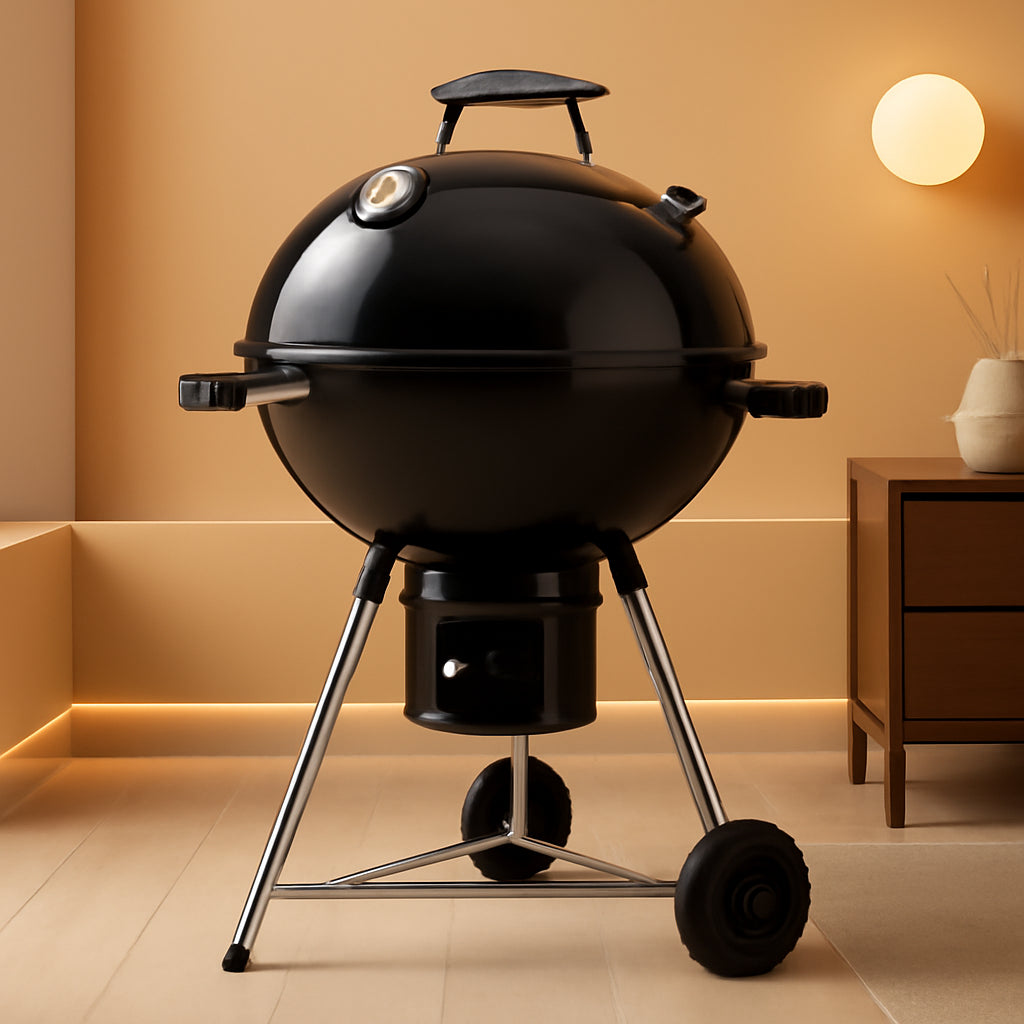 18 Inch Kettle Charcoal Grill With Weather proof Lid-0