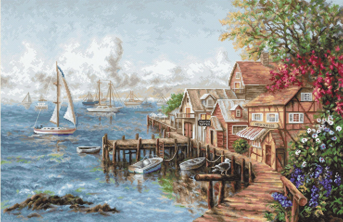 Mariner's Haven Counted Cross-Stitch Kit by Luca-S B2405L-0