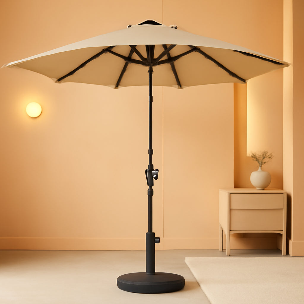 9ft Weatherproof Patio Umbrella With Base Included-0