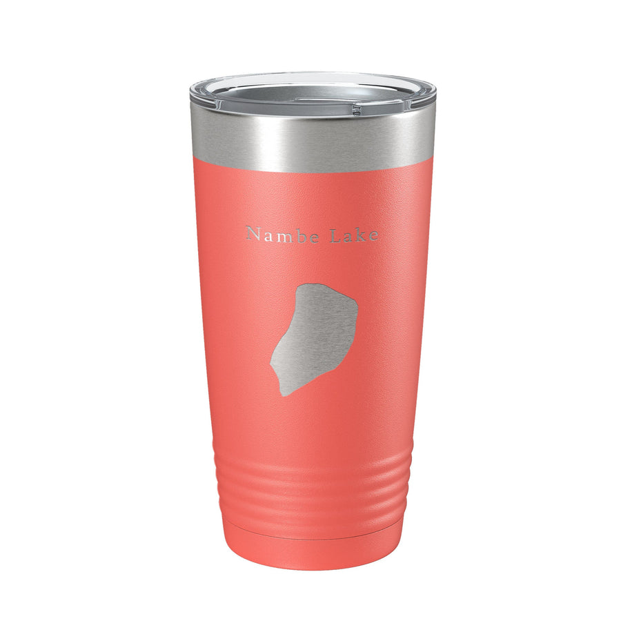 Nambe Lake Map Tumbler Travel Mug Insulated Laser Engraved Coffee Cup New Mexico 20 oz