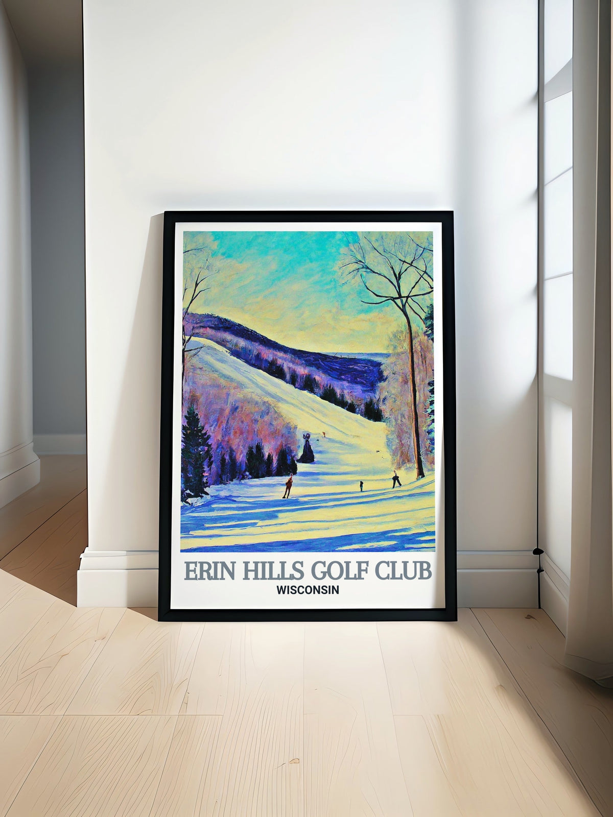 Erin Hills Golf Club Print - Little Switzerland Ski Area Wall Art - Erin Travel Poster Print - Erin  Poster-0