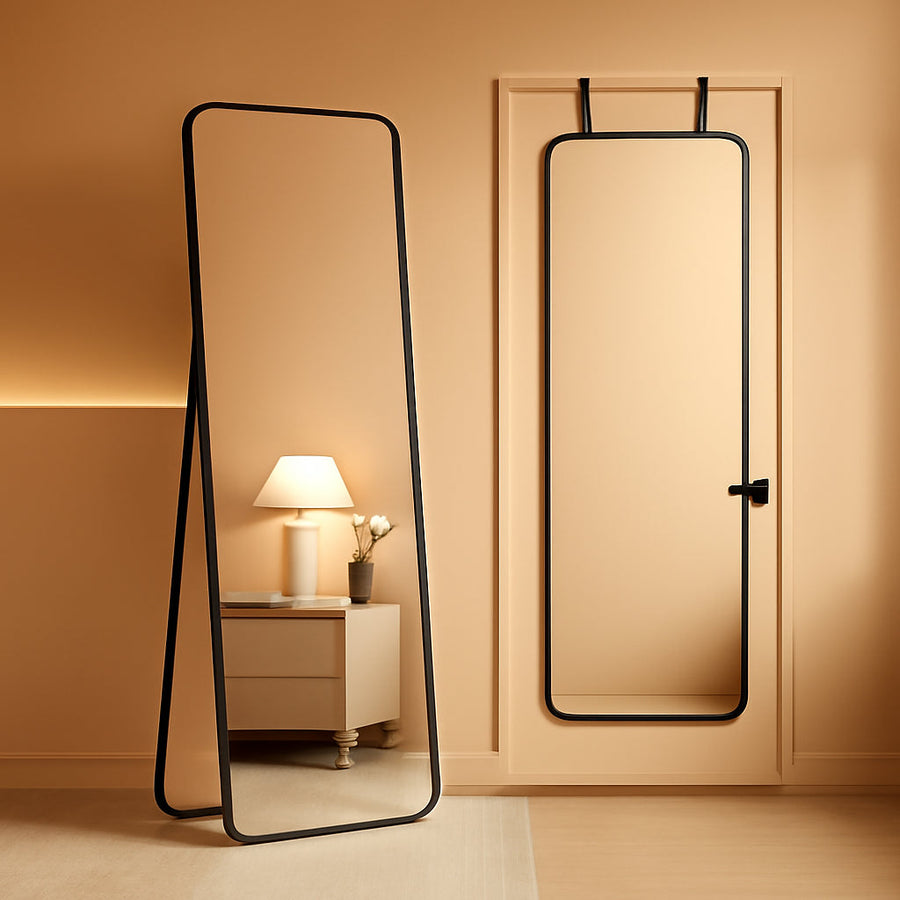 57x20 Inch FullLength Mirror Black Door Premium Edition