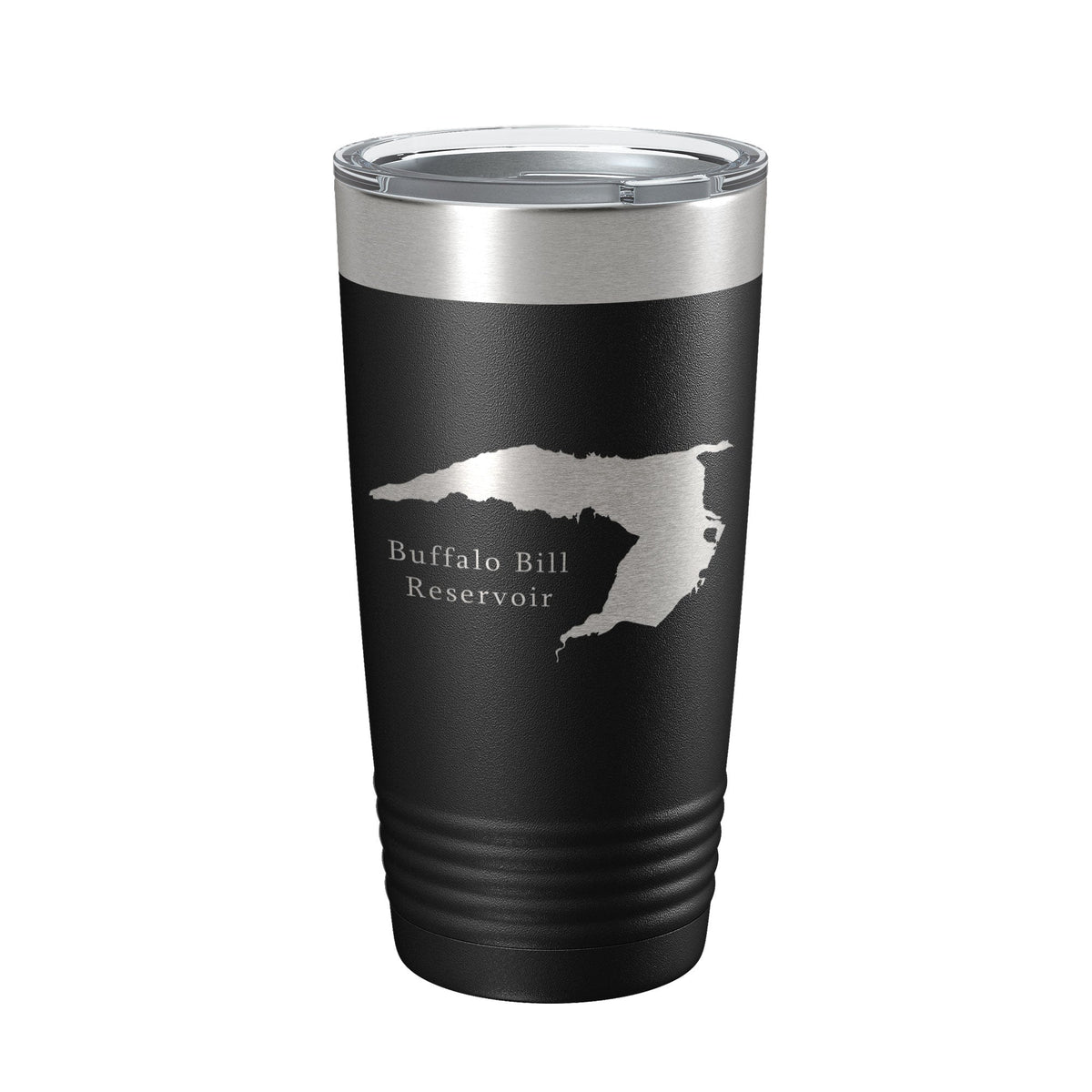 Buffalo Bill Reservoir Tumbler Lake Map Travel Mug Insulated Laser Engraved Coffee Cup Wyoming 20 oz-5