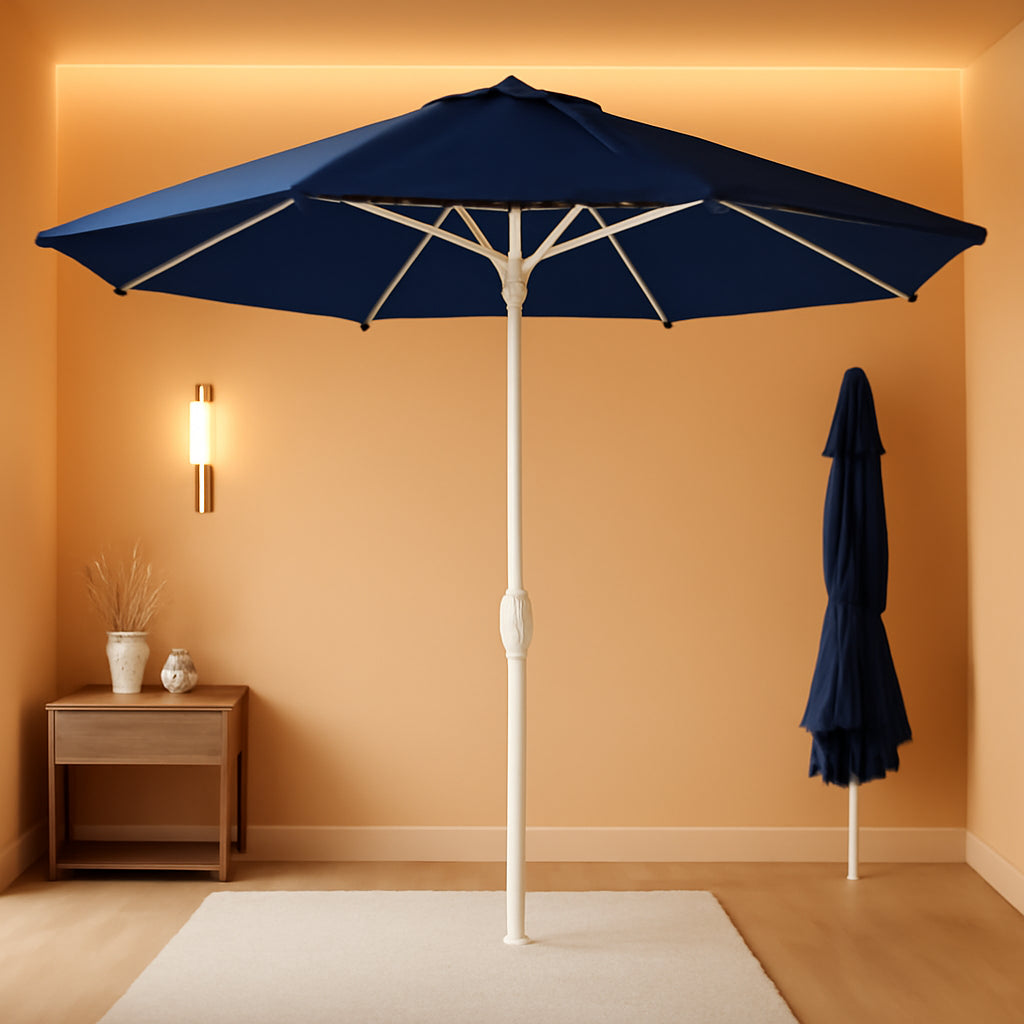 7.5Ft Navy Outdoor Patio Umbrella Tiltable Backyard-0