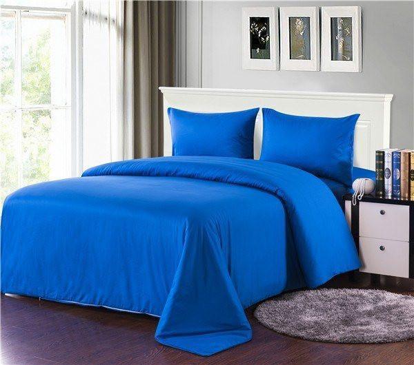 Tache Deep Blue Cotton Duvet Cover Set-0