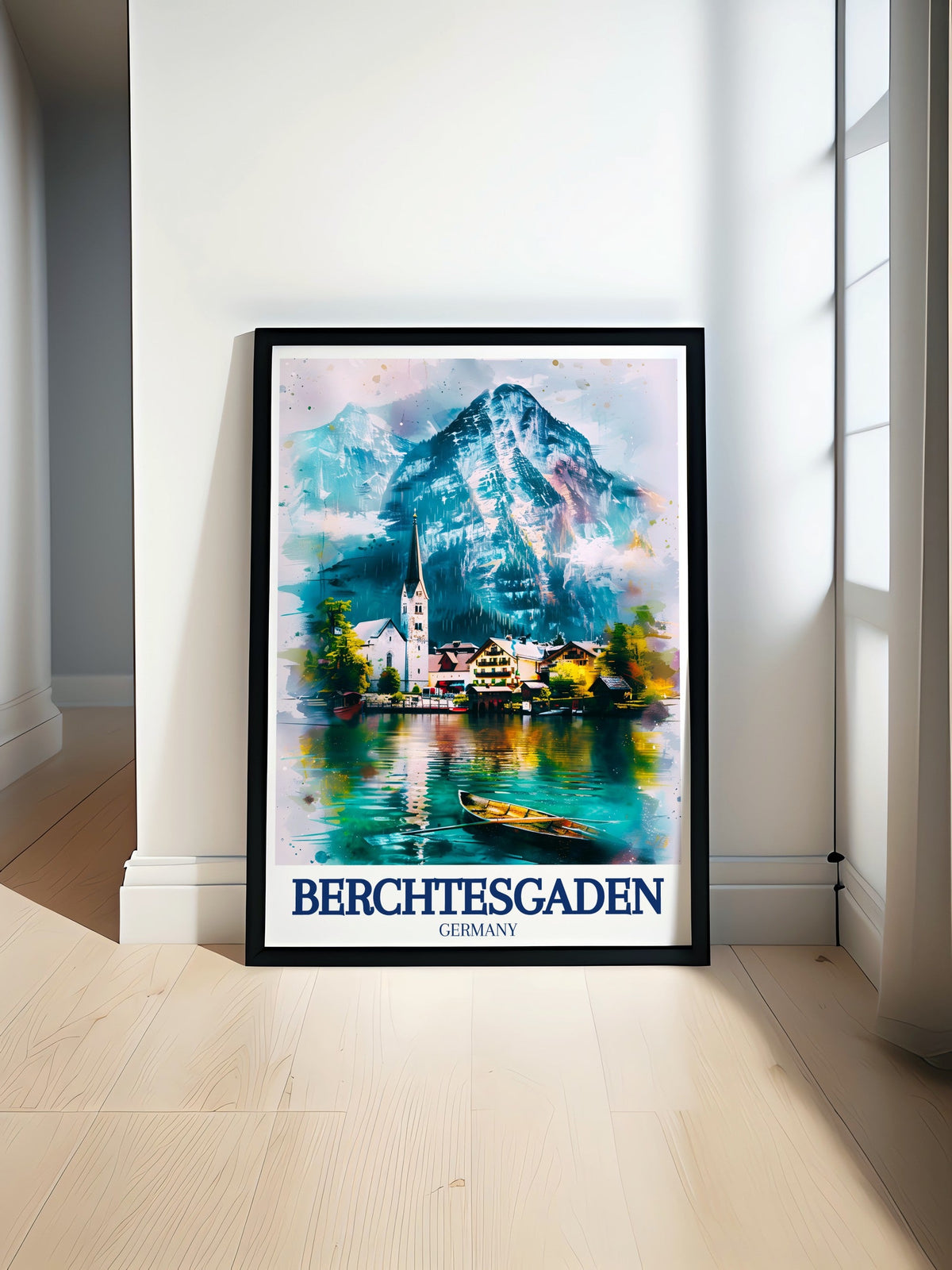 Berchtesgaden Poster - King's Lake Art Print - Ramsau Wall Print - Ramsau Travel Poster-0